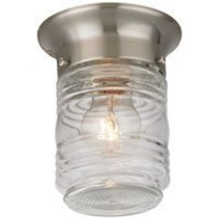 BOSTON HARBOR Boston Harbor HV-66919-BN Porch Light Fixture, 60, 13 W, CFL Lamp, Jelly Jar Bulb HV-66919-BN